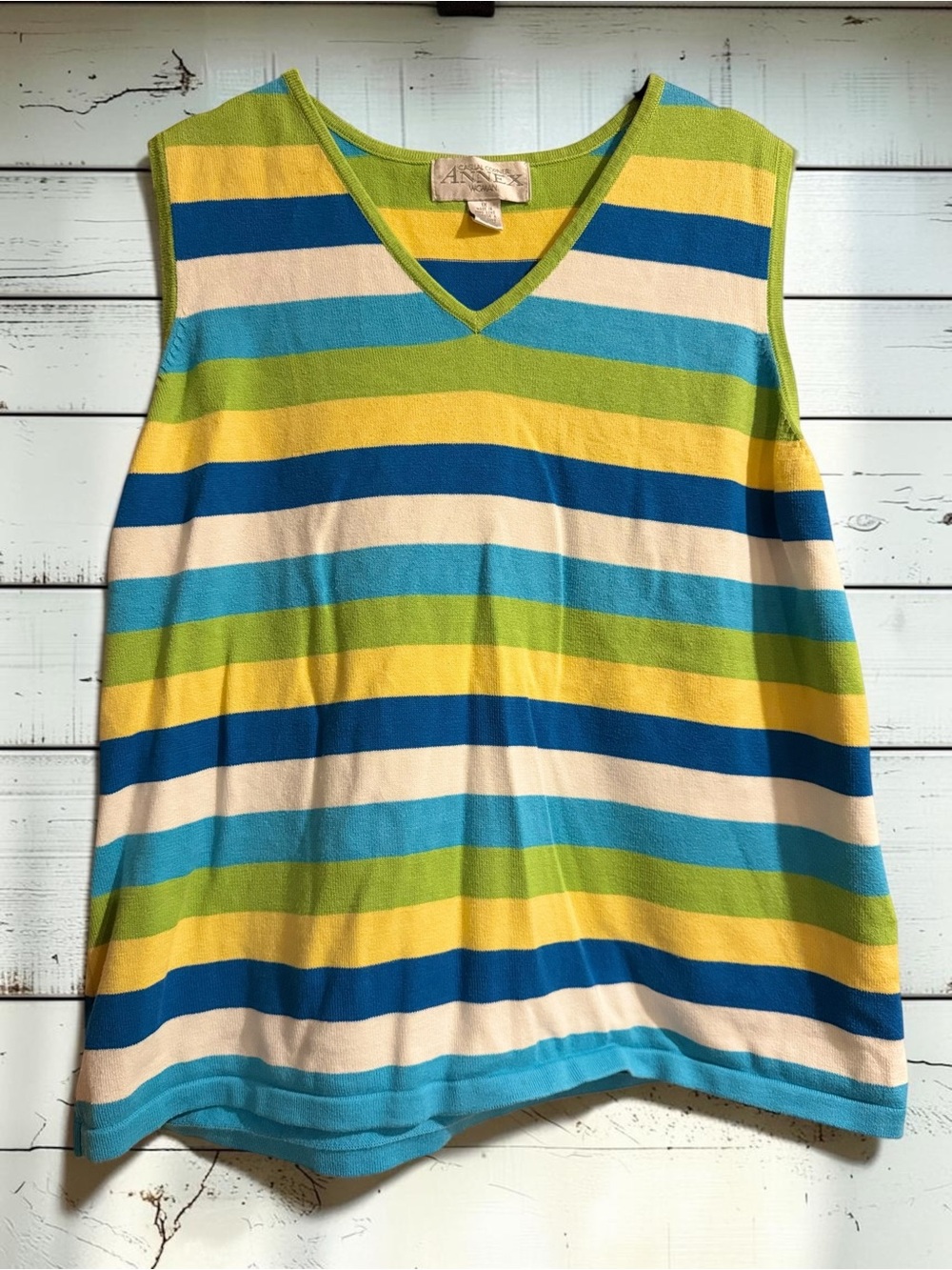 Casual Corner Annex Striped Knit Sweater Tank 1X
